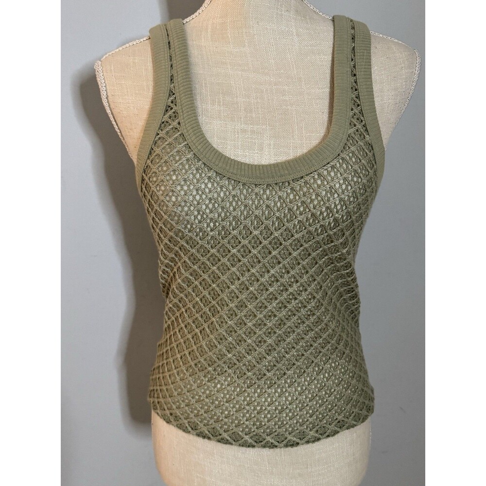 J. Crew Crochet Knit Tank Coastal Vacation Fisherman Preppy Size Small